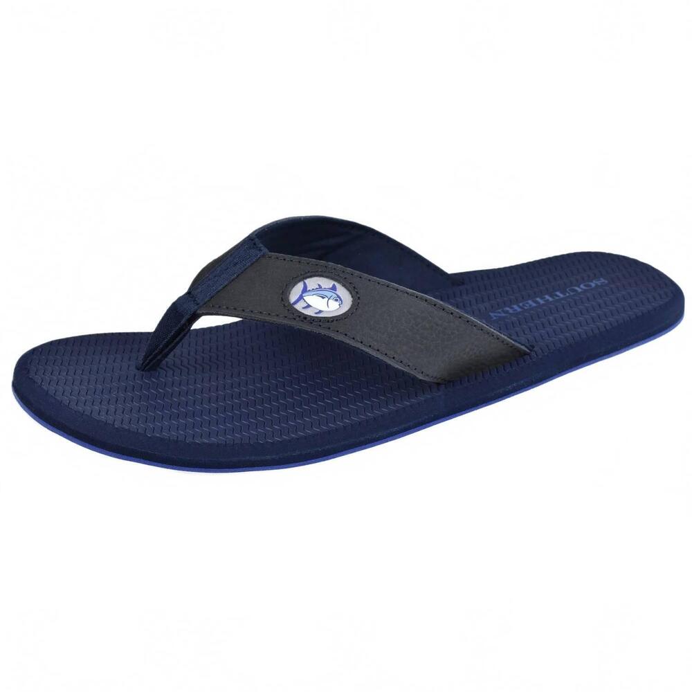 NEW SOUTHERN TIDE men's flipjacks sandals in dress blues